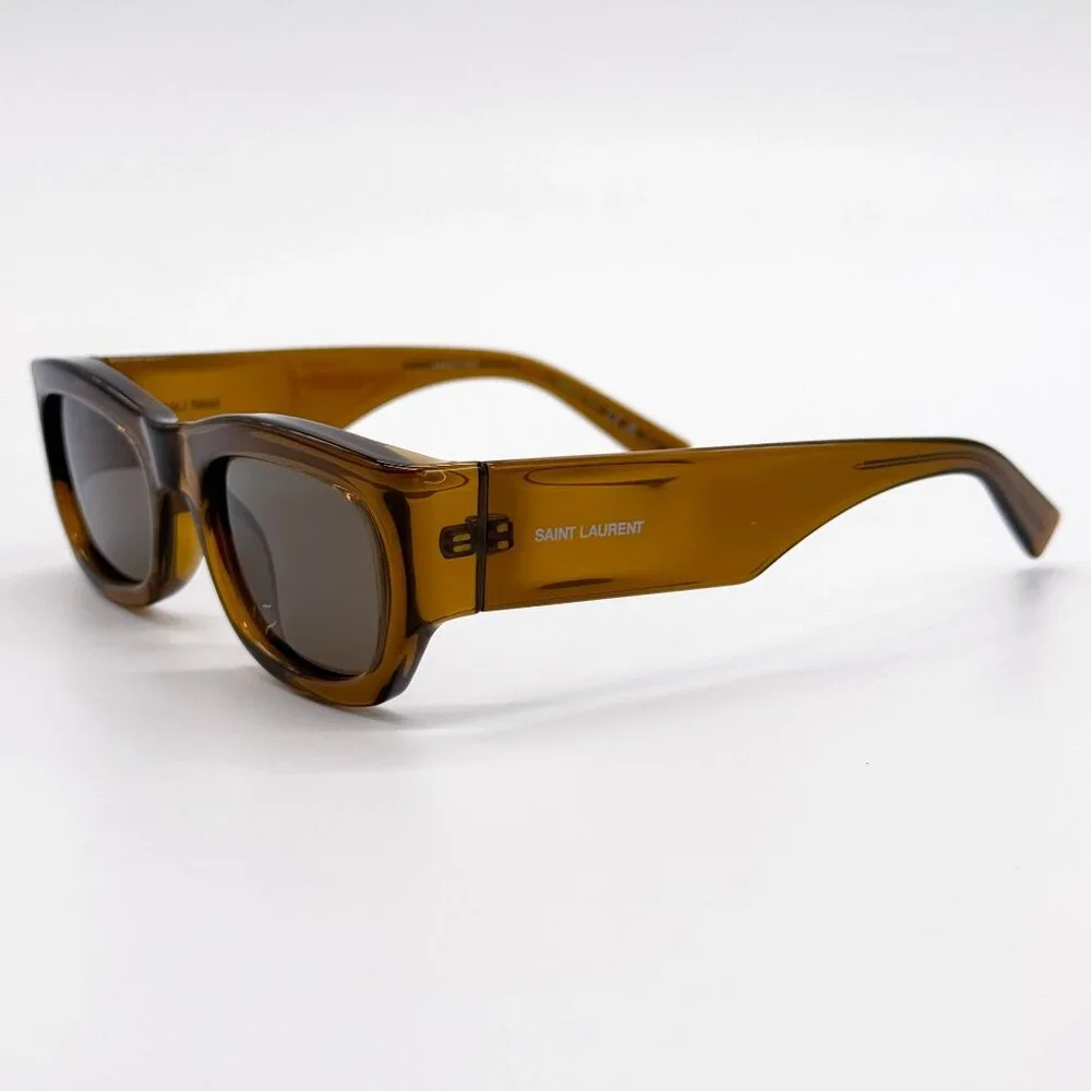 NEW SAINT LAURENT SUNGLASSES SL713 003 BROWN UNISEX - Picture 6 of 10